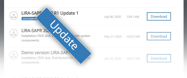 Update 1 for LIRA-SAPR 2019 R2