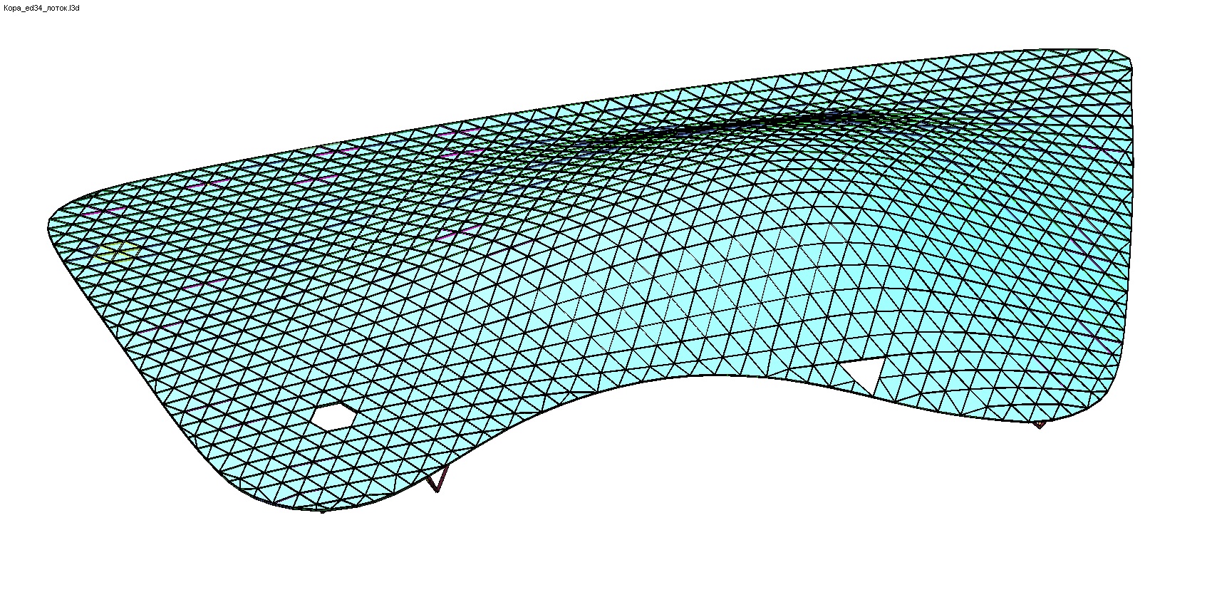 Fragment of design model of the shell