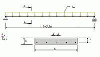  2.3  Reinforced concrete beam under distributed load
