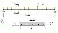 ���� 2.3  Reinforced concrete beam under distributed load