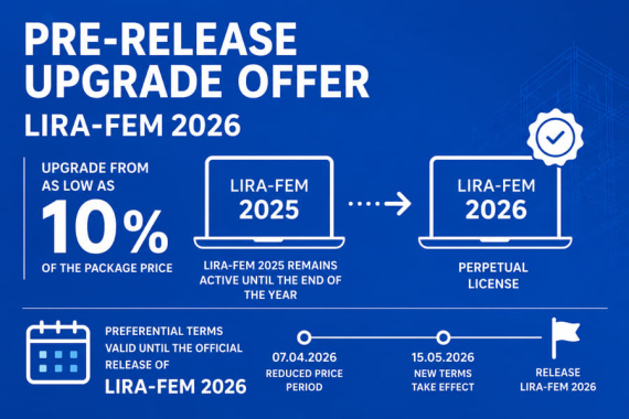 Pre-release Upgrade Offer: LIRA-FEM 2026 for 10%