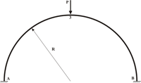 ���� 9.5 Large displacements and loss of stability of a pinched circular arch (new)