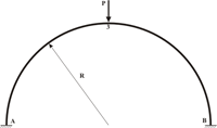  9.5 Large displacements and loss of stability of a pinched circular arch (new)